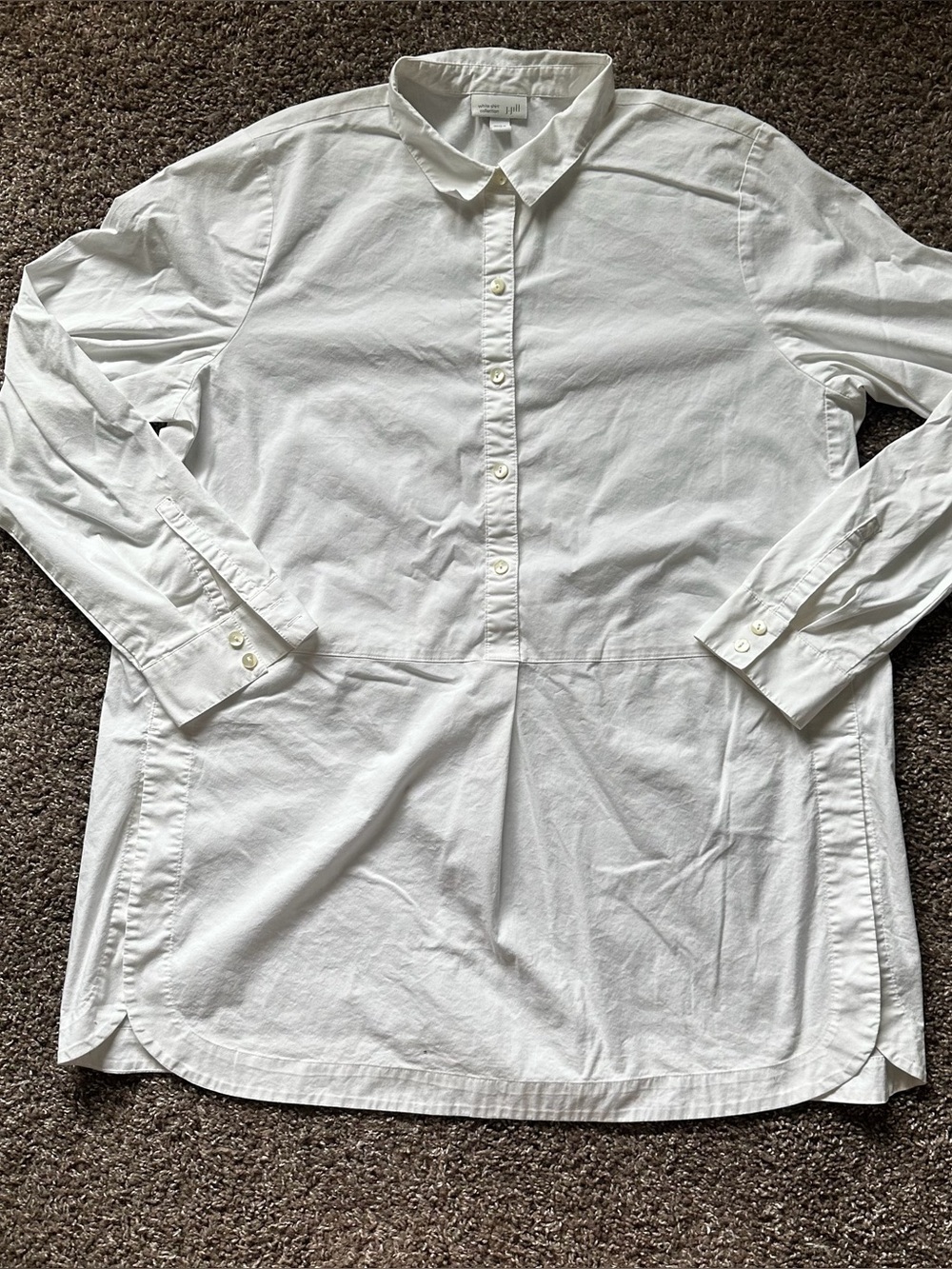 J Jill Collection White Tunic Blouse Large